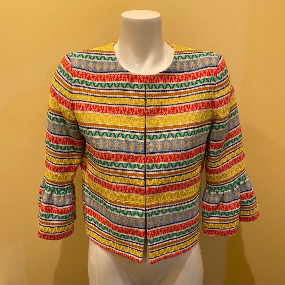 Kidman Stripe Ruffle Cuff Jacket - Multicolor - Picture 5 of 8